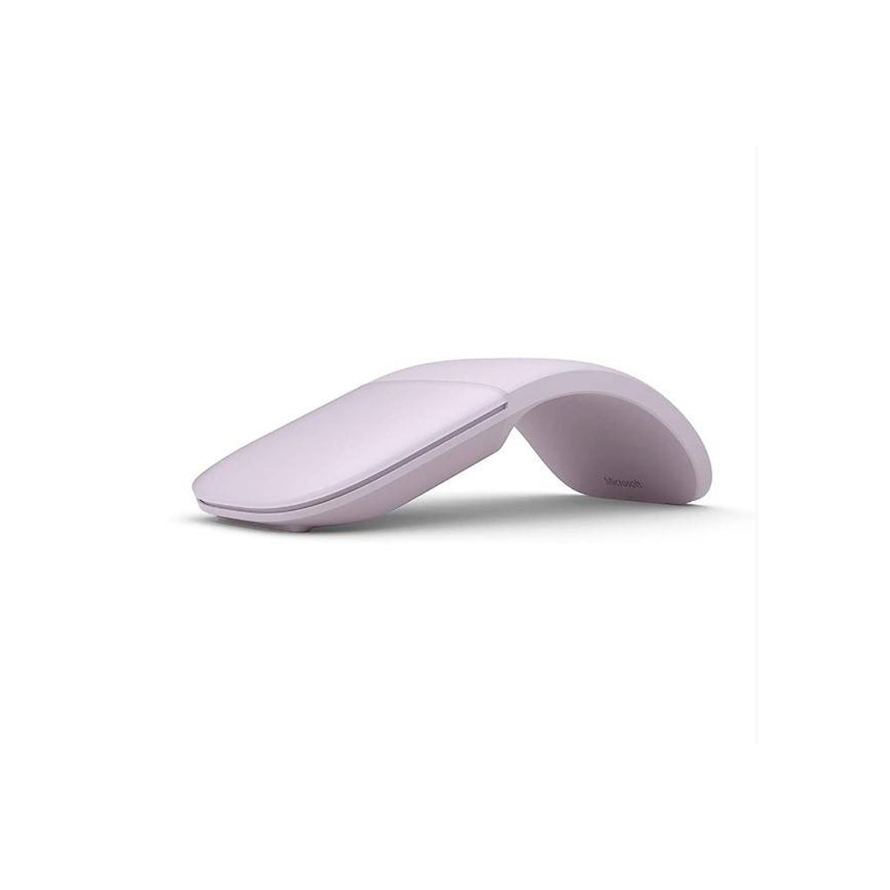 Mouse Inalámbrico Microsoft Arc Diseño Plegable y Ergonómico Conexión Bluetooth Color Violeta Claro