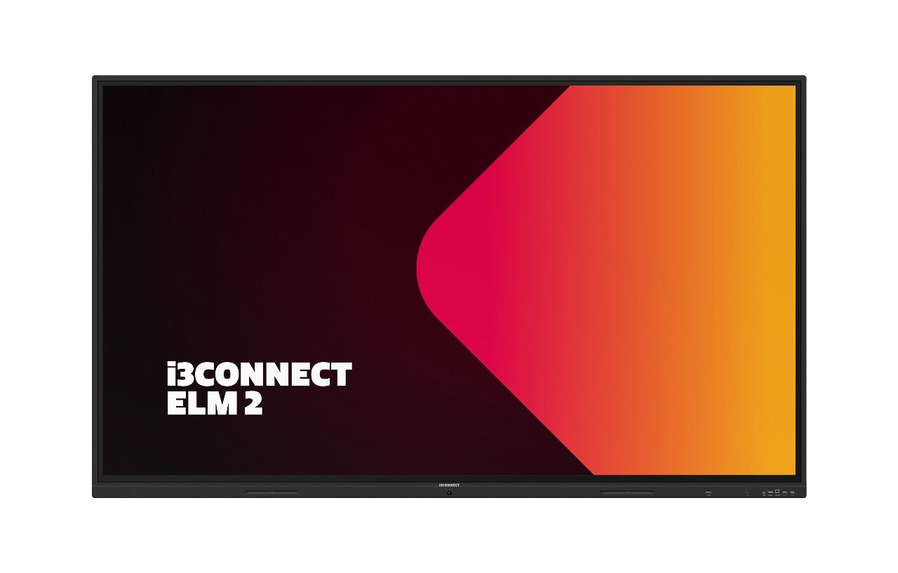 Pantalla interactiva 75" i3CONNECT ELM 2 Android 14 Google EDLA 8GB RAM 64GB ROM ampliable 65W audio USB-C 65W