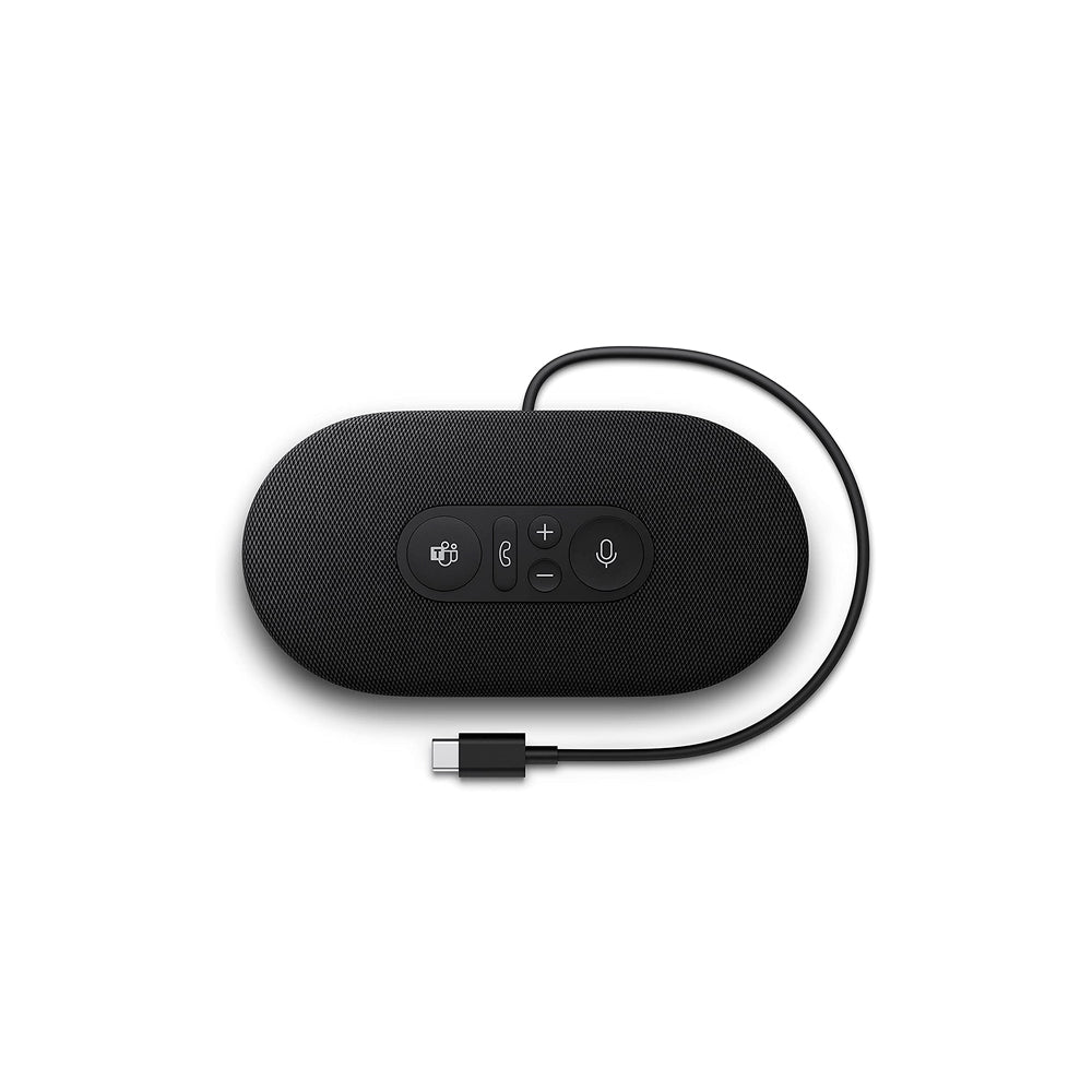 Parlante Microsoft Modern USB-C Altavoz Portátil con Micrófono Omnidireccional Certificado para Microsoft Teams Color Negro