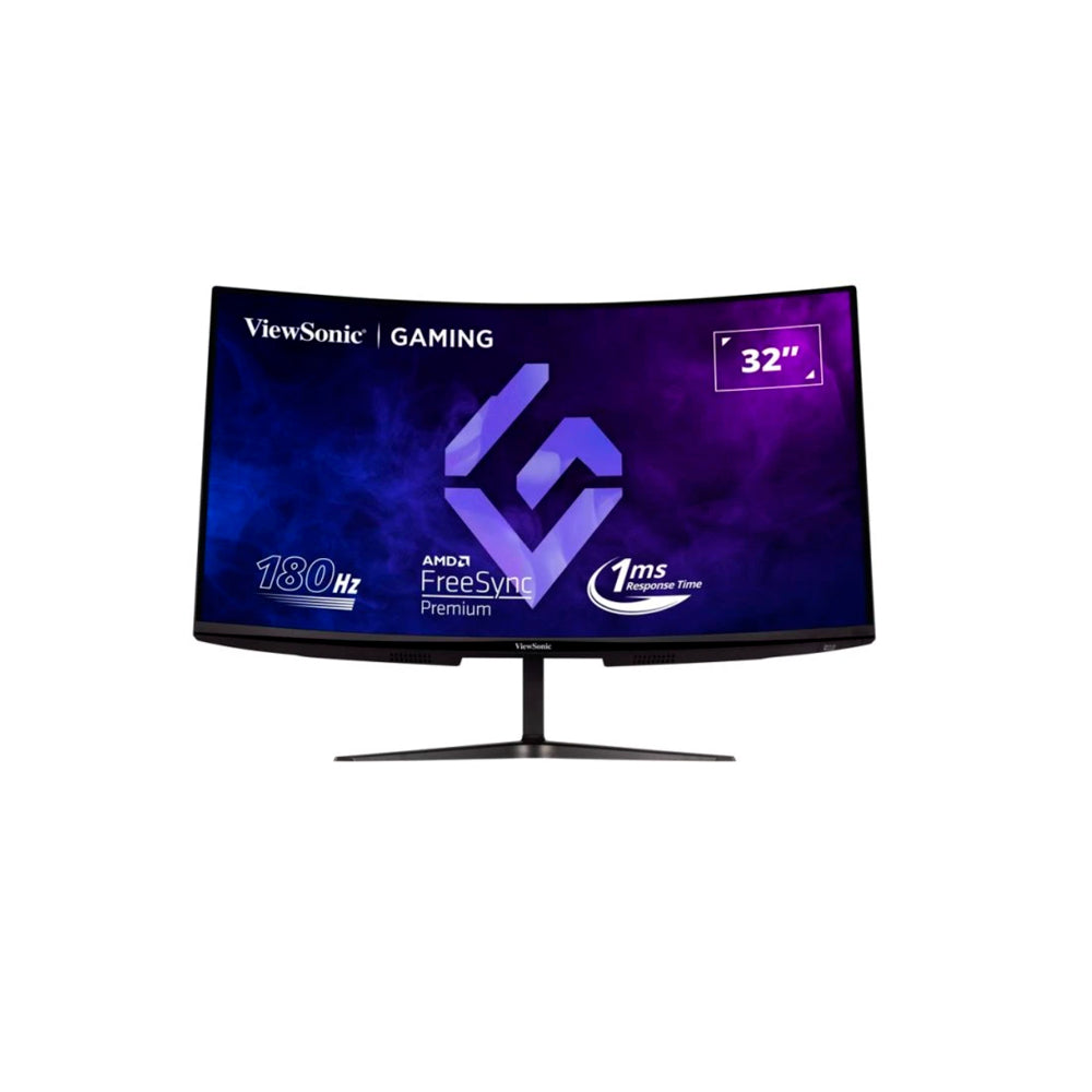 Monitor ViewSonic 32" Curvo  2K QHD (2560×1440) 180 Hz 1 ms  Panel MVA HDR10 2×HDMI + DP Parlantes