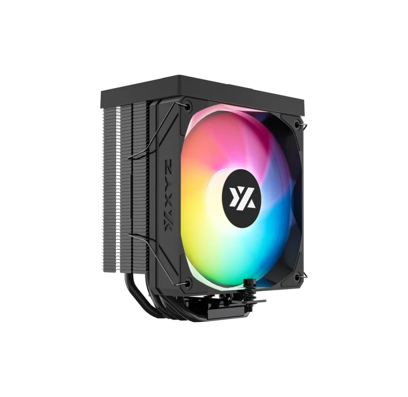 Disipador para CPU XYZ THERMAX PULSAR 6, 1x120mm, 6 Heatpipes, Pantalla T°, Negro