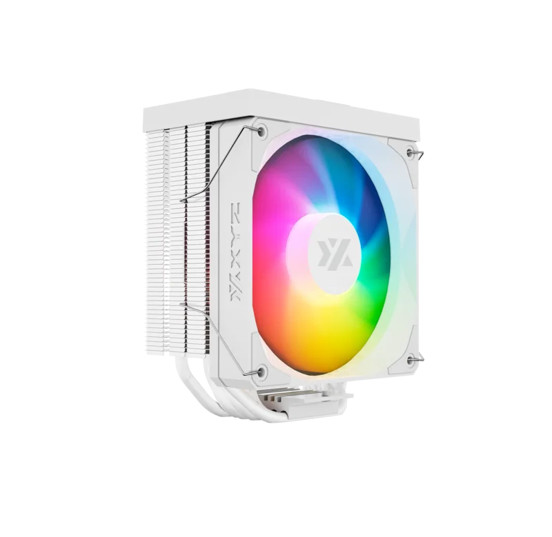 Disipador de CPU XYZ THERMAX PULSAR 6, 120mm, 6 Heatpipes, Indicador de temperatura, Blanco