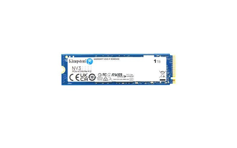 Unidad SSD Kingston NV3, 1TB, M.2 2280, NVMePCIe 4.0 x4, Lectura 6000MB/s Escritura 4000MB/s